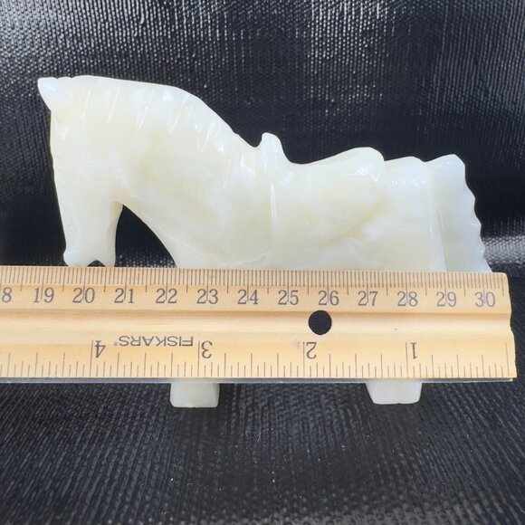 Vintage Hand Carved Marble Stone Heavy Donkey Horse Paperweight Figurine Decor - Picture 3 of 11